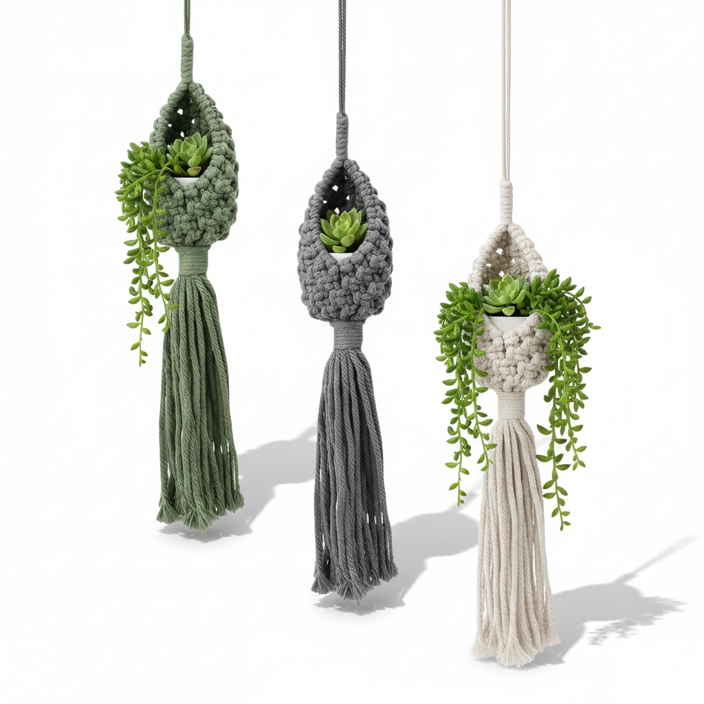 Macrame Mini/Air Plant Hanger | Made to Order