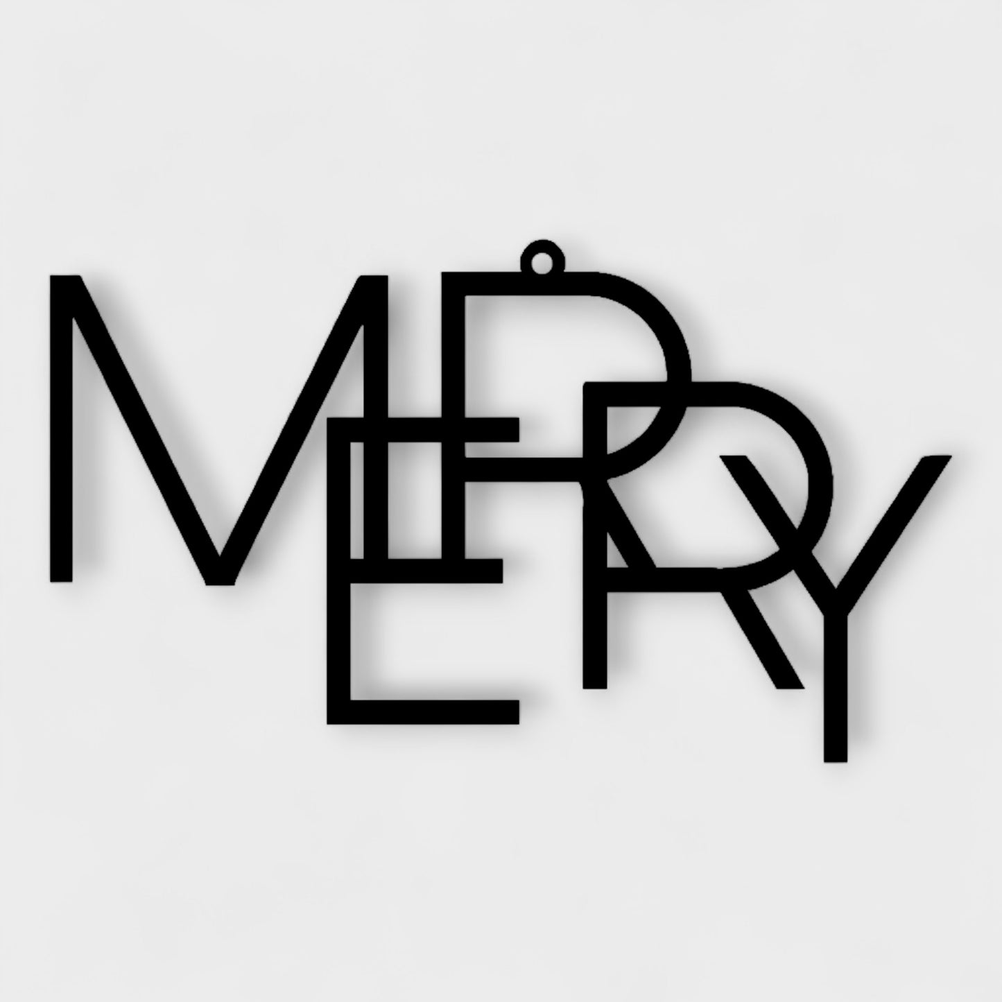 Matte Black Christmas Ornament Set