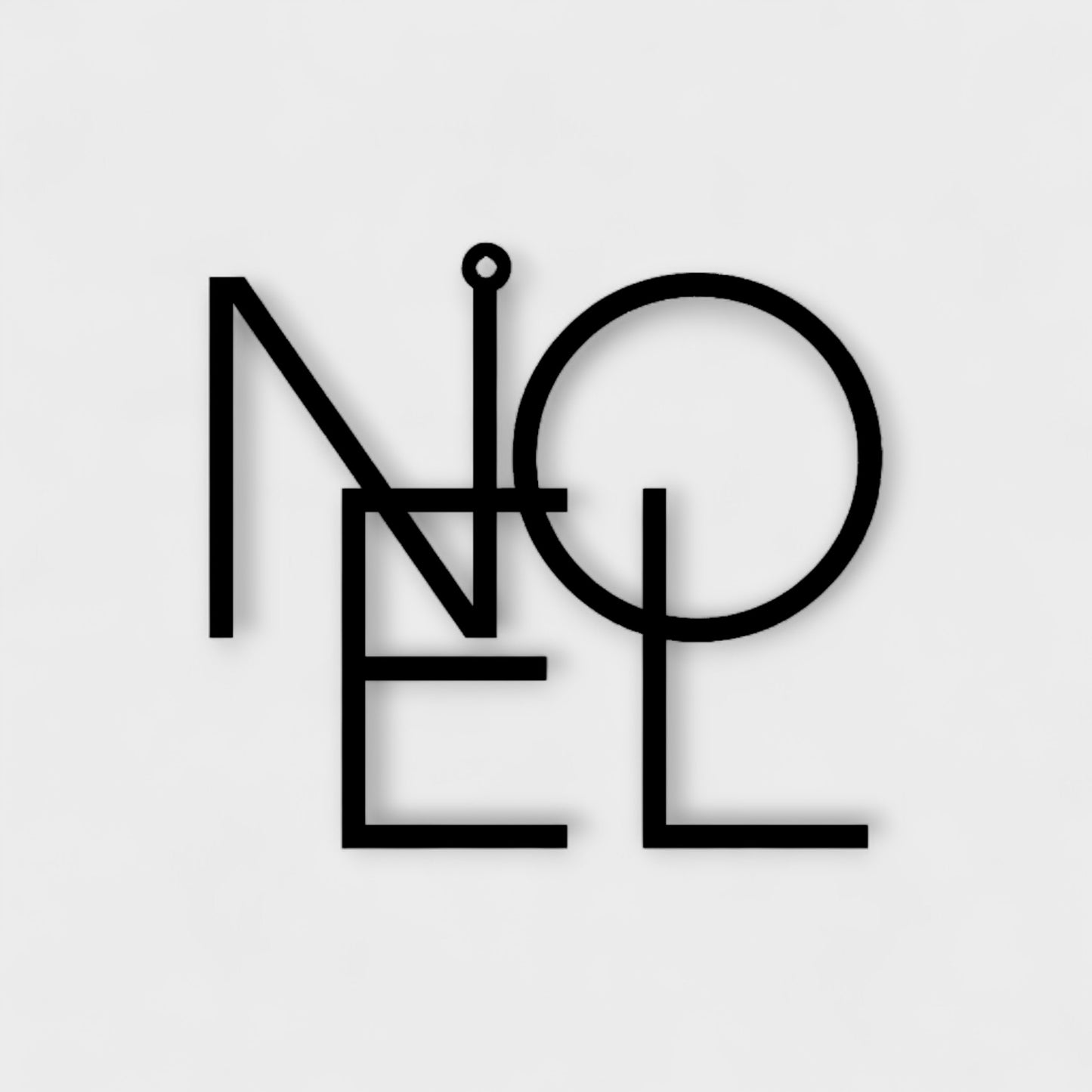 Matte Black Christmas Ornament Set